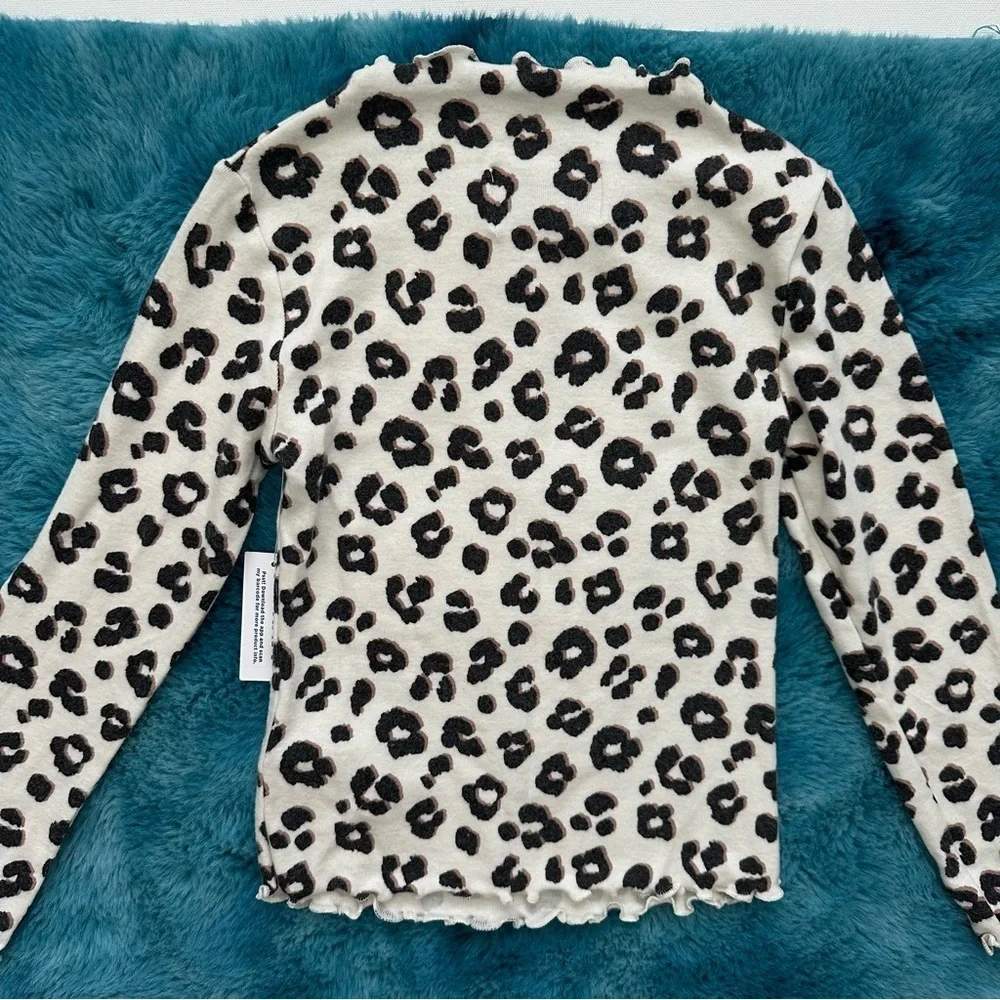 Old Navy Stylish Leopard Print Kids Top Size XS Girls